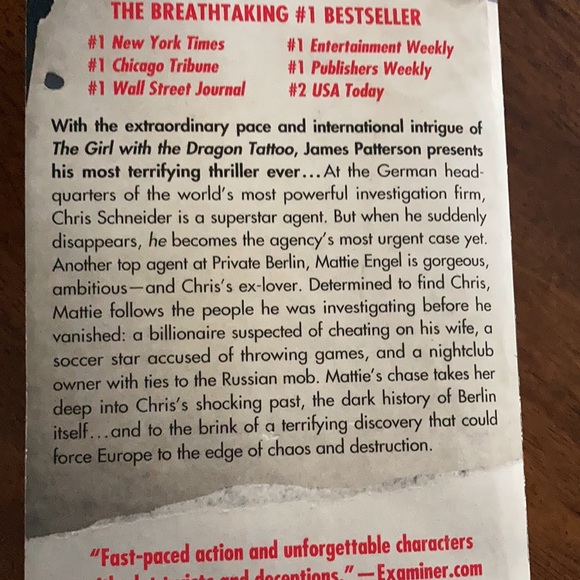 GIFTED! Free With Purchase! James Patterson Novel - Picture 3 of 6